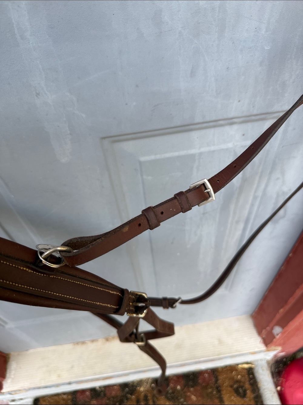 English breast collar brown leather - Picture 6 of 9